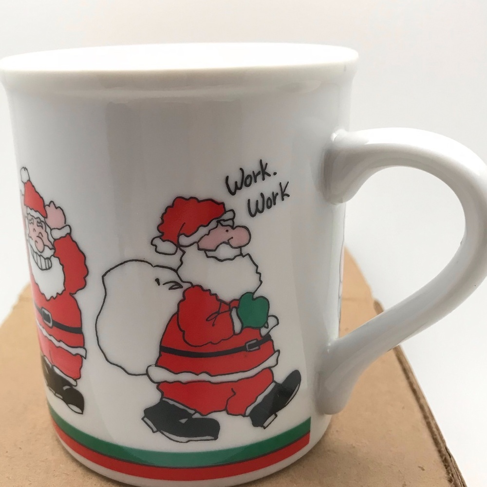 Vintage "Santa Getting Dressed To go to Work Work" Mug/Cup